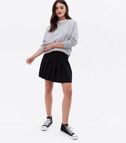New Look Black Pleated Mini Tennis Skirt